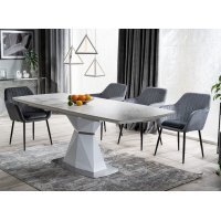 Scaun Tapitat WENUS VELVET Genarom SN Gri / Bluvel 14